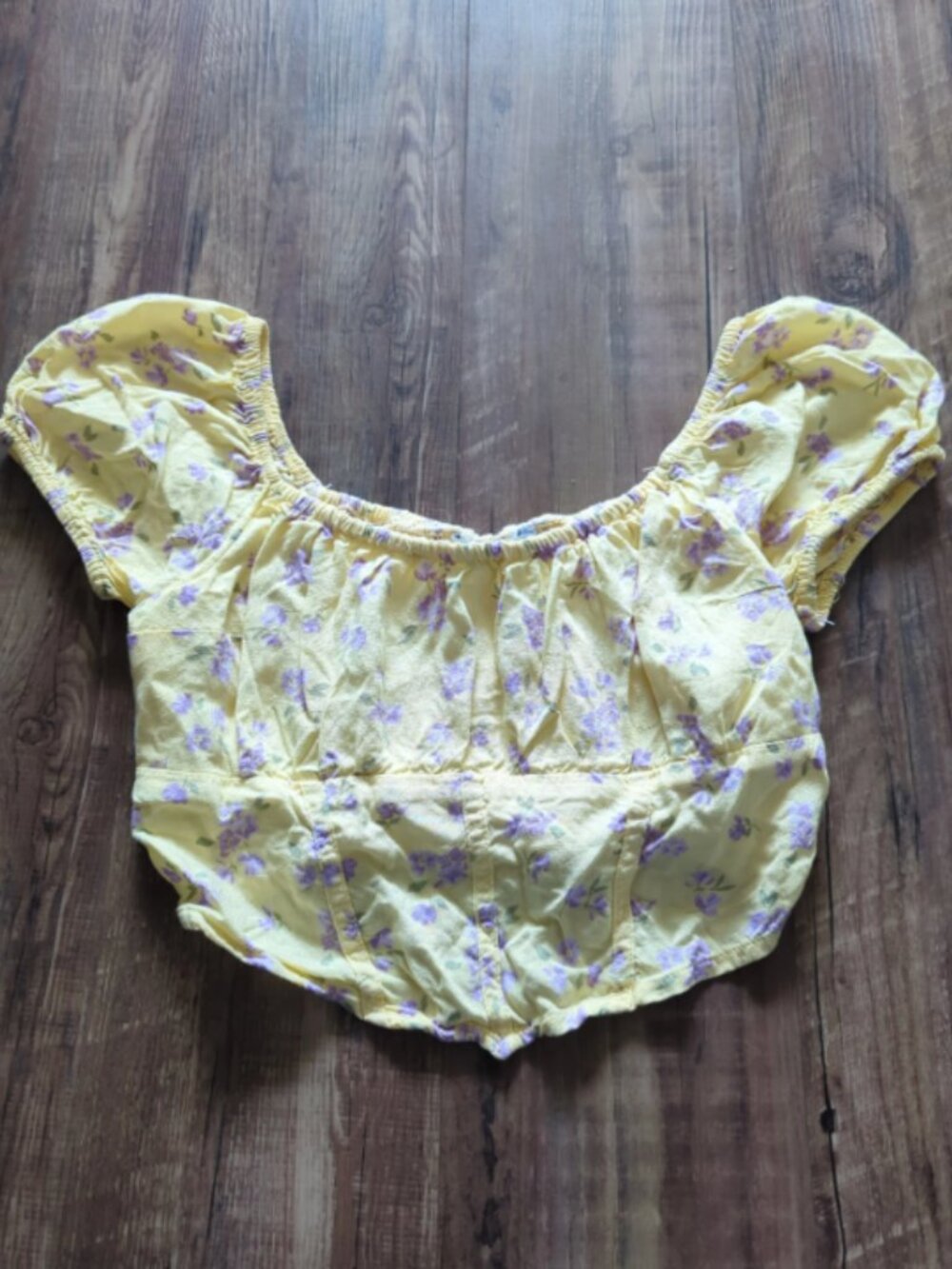 Hollister Floral Smocked Crop Top